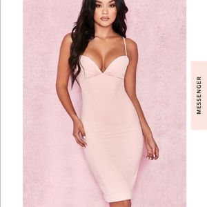Blush pink House of CB dress